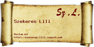 Szekeres Lili névjegykártya