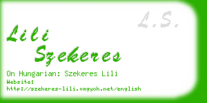 lili szekeres business card